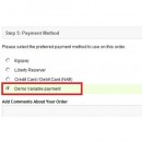 Variable Payment For Opencart